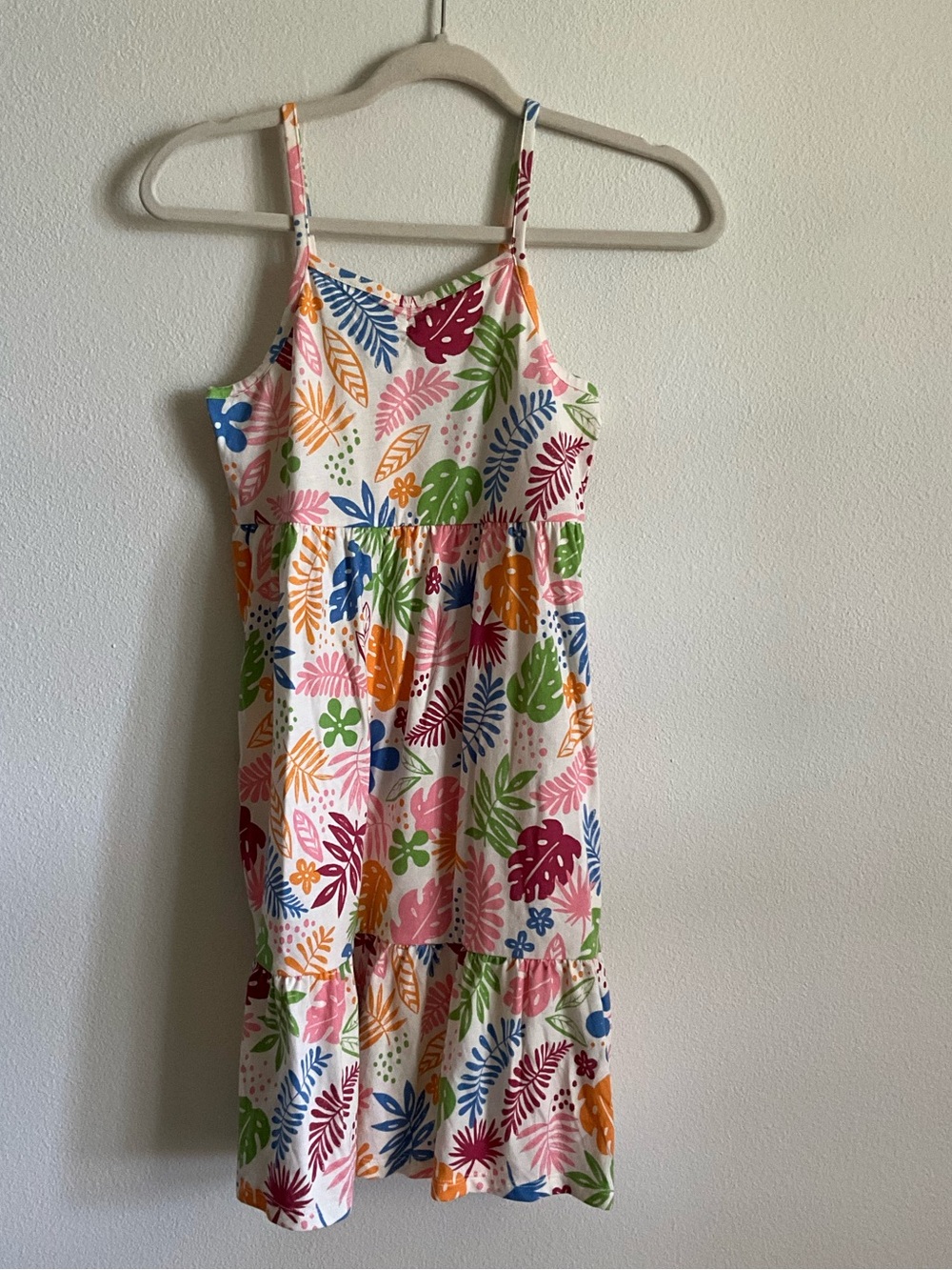 Old Navy Girls' Multicolor Tropical Leaf Sundress Large 10 12